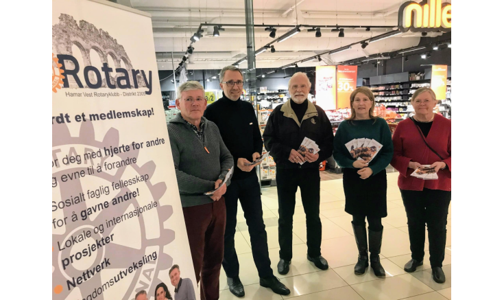 Hamar Vest Rotaryklubb og Sandefjord Rotaryklubb markerte poliodagen  i hver sin by